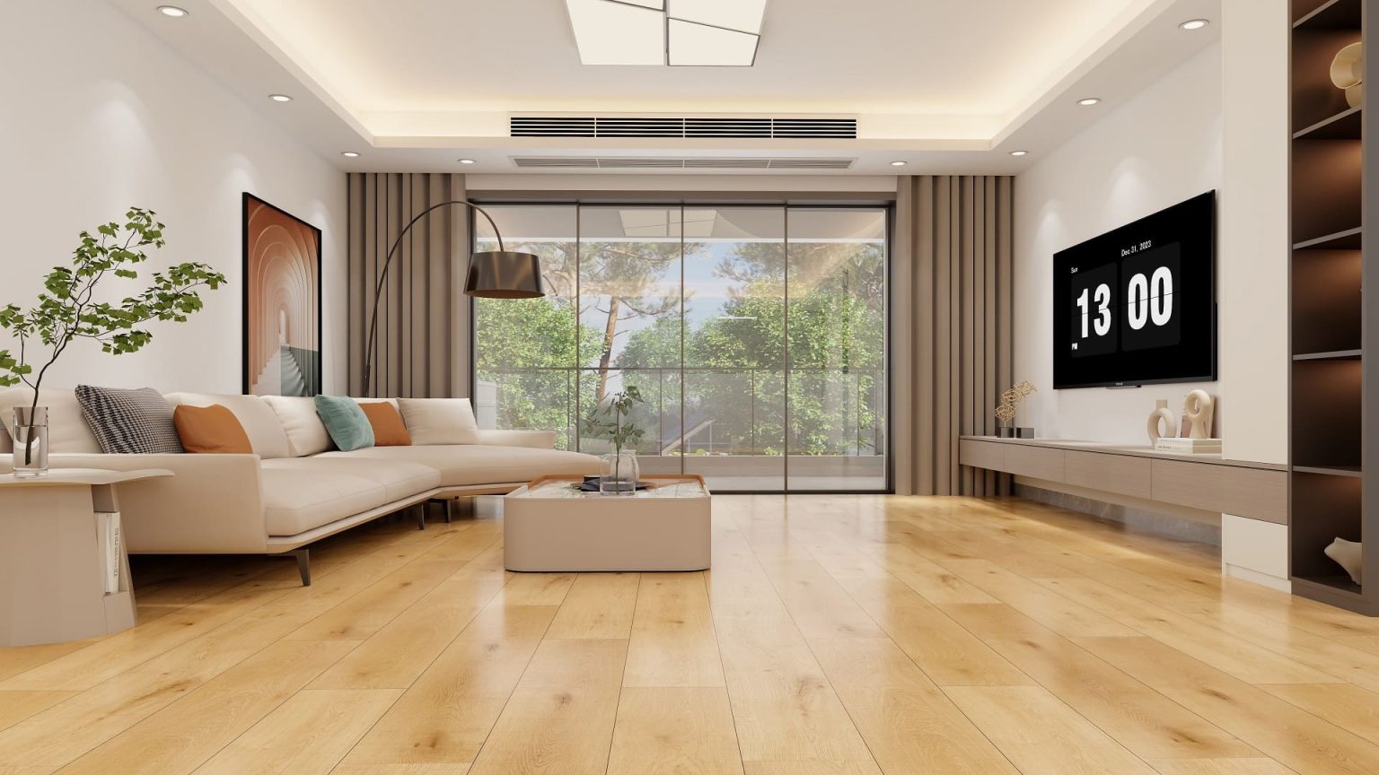 Blonde-Oak-Water-Resistant-Laminate-Flooring-in-a-lounge-with-sofa-coffee-table-and-side-table-1 (1)